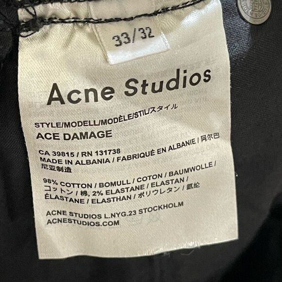 Acne Black Ripped Skinny Jeans - Picture 6 of 6